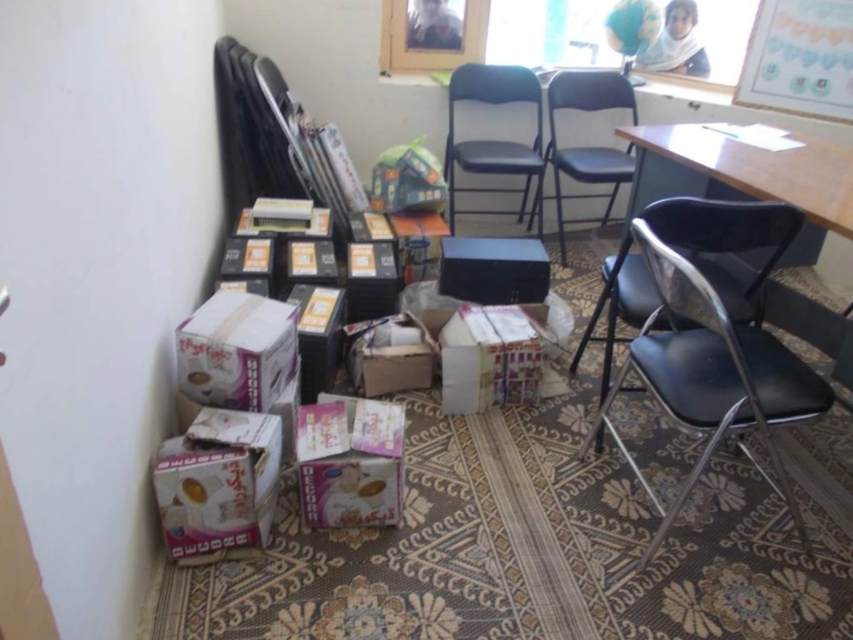 Supplies and equipment delivered to girls school