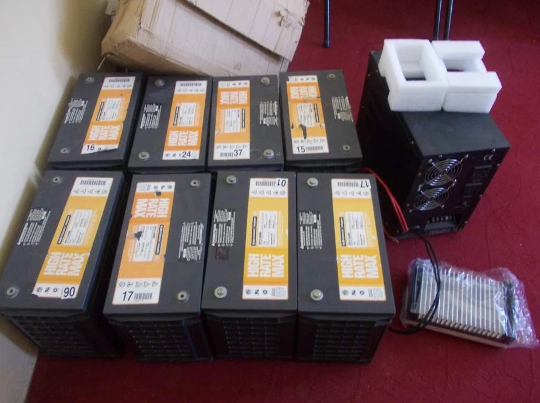 Solar batteries and inverter equipment