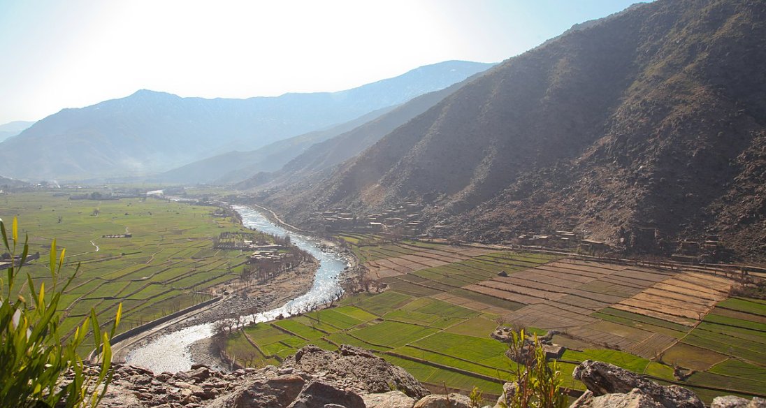 The Kunar River valley in Khas Kunar, Afghanistan — the region Afghan Rural Schools serves