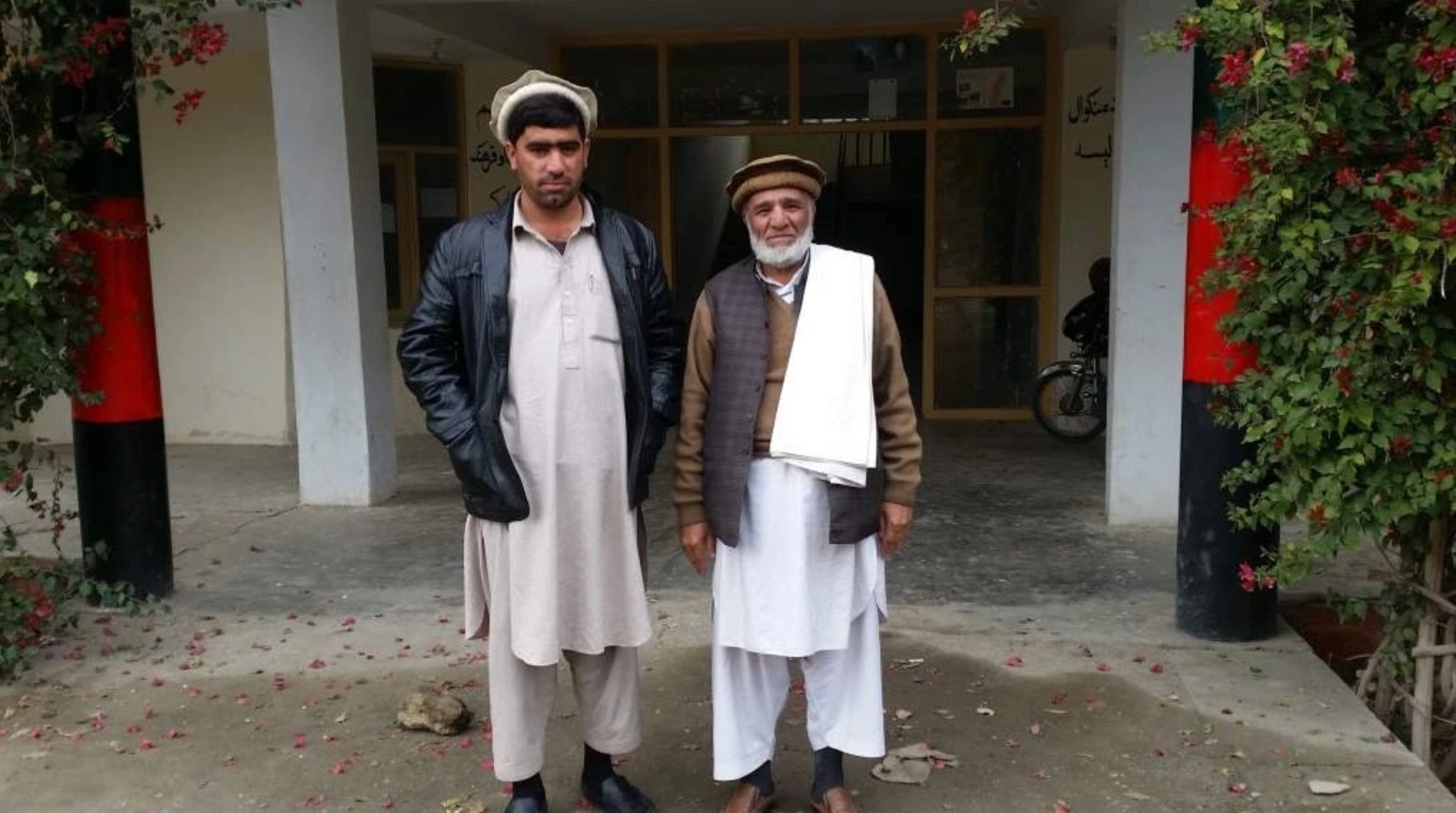Abdul Wadood Alizai (right), Dr. Safi's brother and local representative in Khas Kunar, during the spring 2024 visit